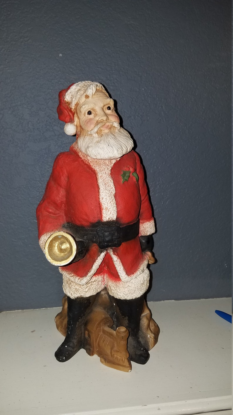 1988 Universal Statuary Santa Statue. Vintage Christmas Etsy