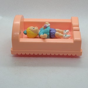 Vintage Playskool Dollhouse Pink Rocking Bassinet. Baby Sold Separately!