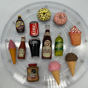 Pepsi, Coca-Cola, Ice Cream Cone, Donut, Ketchup and More Refrigerator Magnets. Sold Separately!