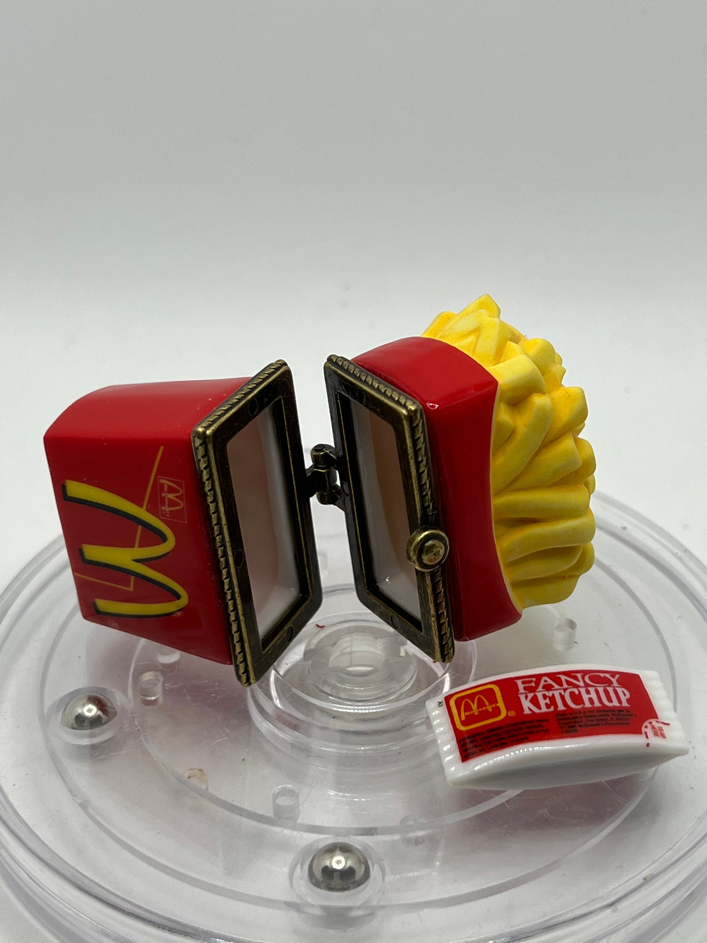 Mcdonald's French Fry Porcelain Hinged Box With Ketchup Packet