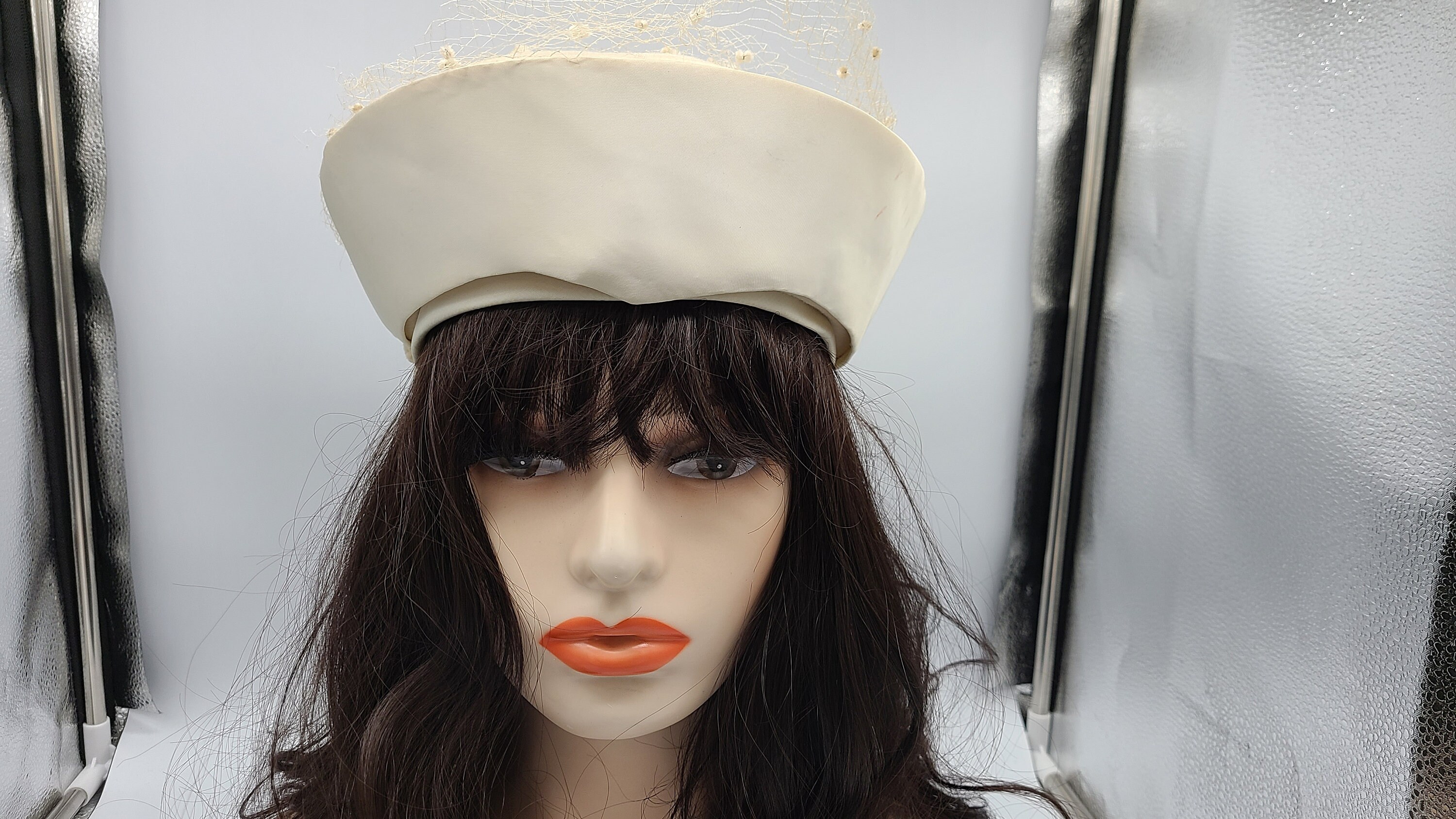 Vintage Wedding Hat With Netting and 
