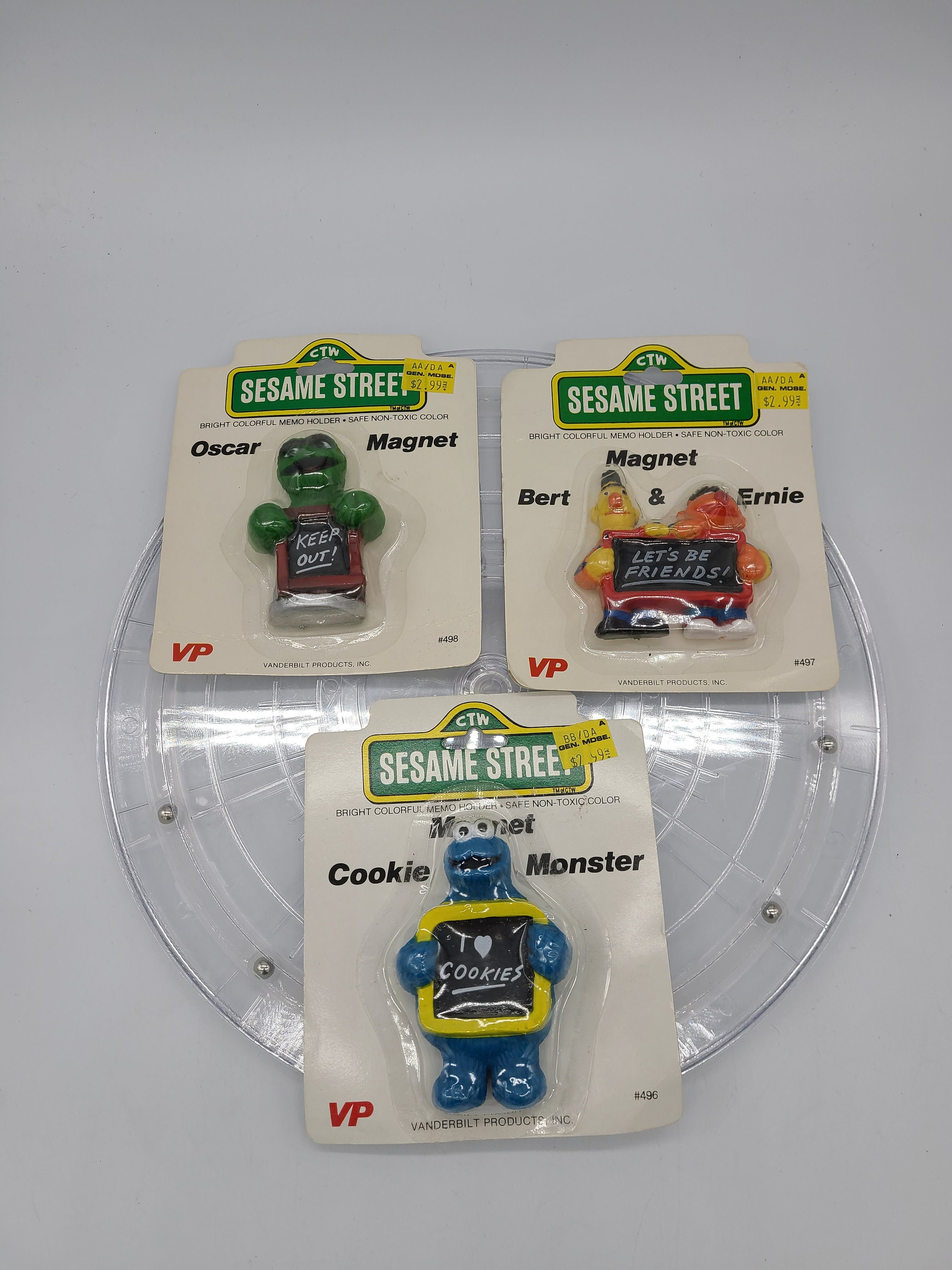 ヴィンテージ セサミストリート マグネット：オスカー、バート