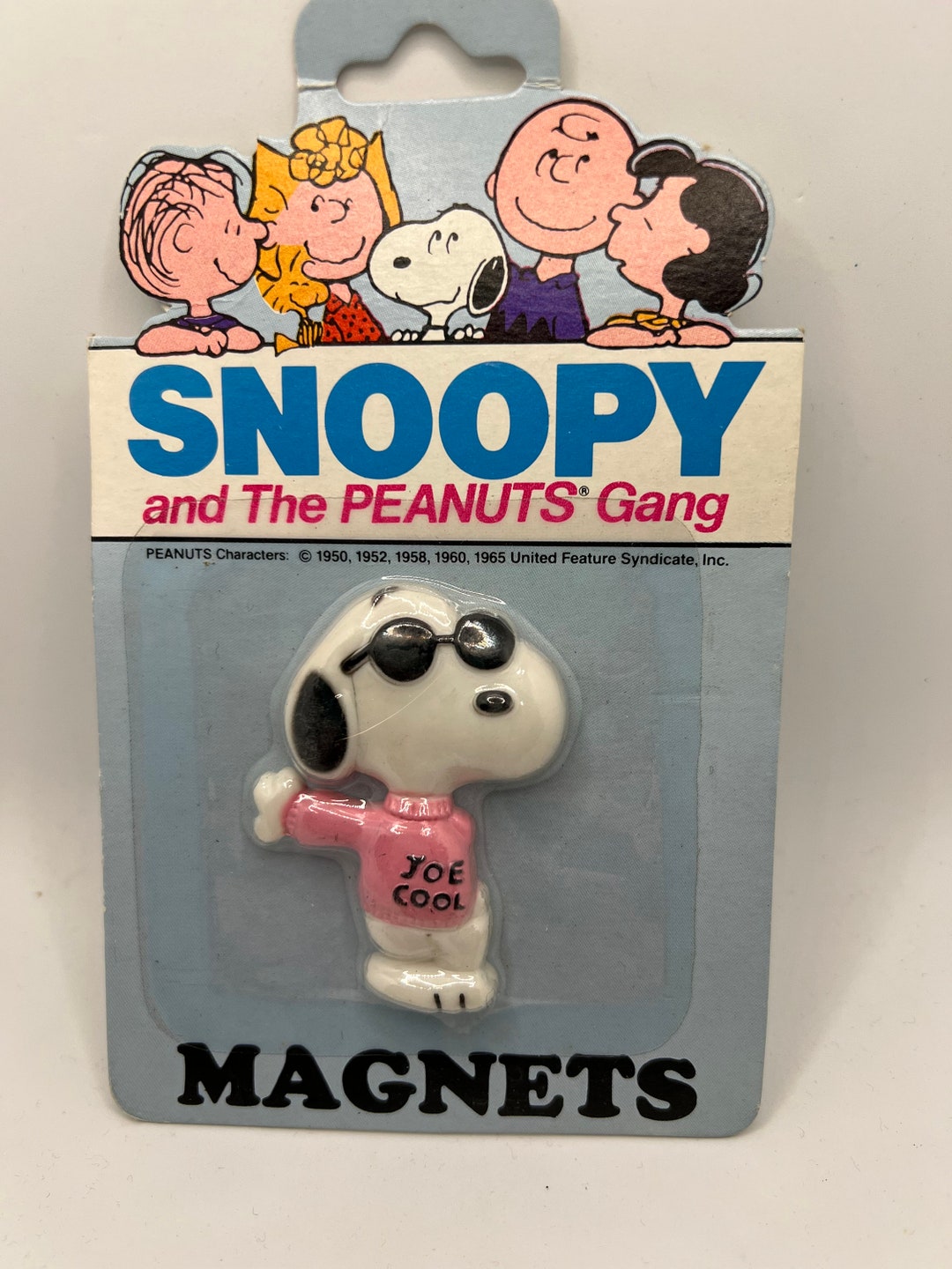 Vintage Peanuts Snoopy Cool Joe Refrigerator Magnet Mint in Pack. - Etsy