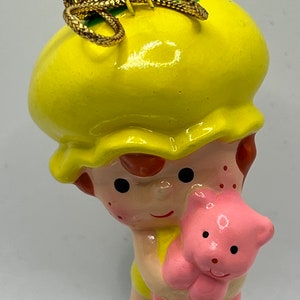 Vintage American Greetings Corp. Apple Dumpling Holding Custard Cat Christmas Ornament!