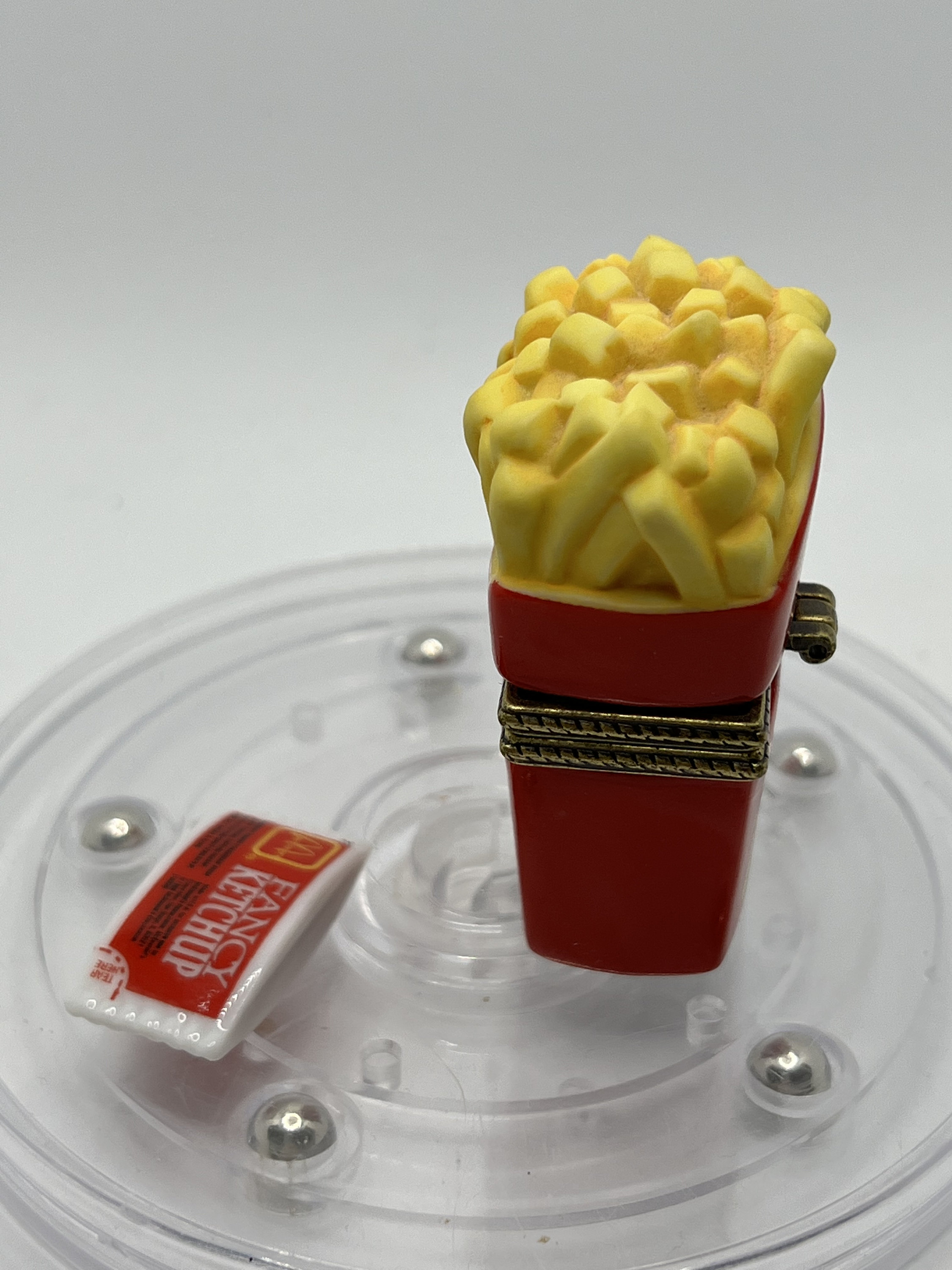 Mcdonald's French Fry Porcelain Hinged Box With Ketchup Packet