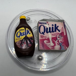 1987 Nestle Quik Nesquik Refrigerator Magnet Chocolate and Strawberry. Sold Separately!