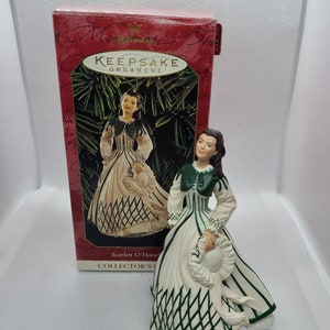 Vintage 1999 Katie Scarlett O&#39;Hara Hamilton Kennedy Hallmark Keepsake Gone with the Wind Christmas Ornament.
