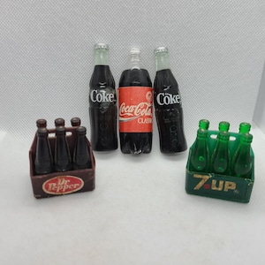 Vintage Coke, Dr. Pepper & 7-Up Refrigerator Magnets. Sold Separately!
