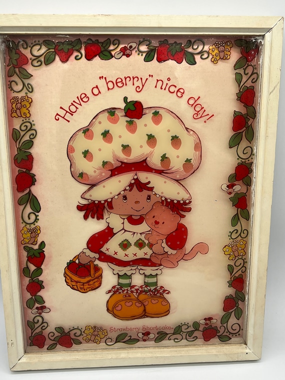 Tapis Strawberry Shortcake 1981 - Complet 19x26 - Fabriqué à La Main