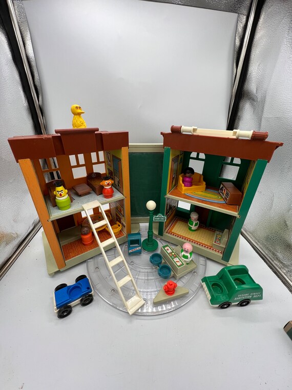 Vintage 1975 Fisher price 123 Sesame Street Playset With Original