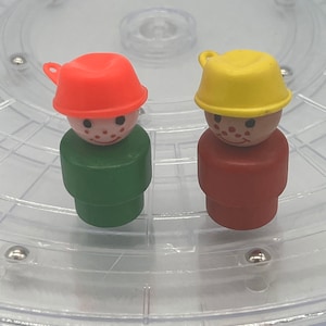 Vintage Fisher-Price Little People Boys with Bucket Hat. Sold Separately!