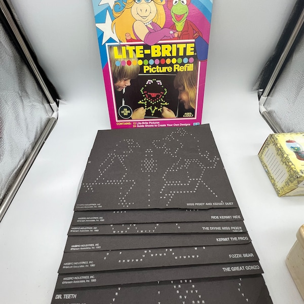 1983 Hasbro Muppets Lite-Brite Refills