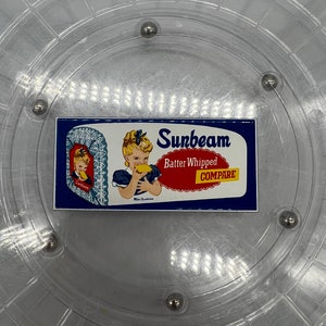 Sunbeam Bread Loaf Batter Whipped Medal Refrigerator Magnet.