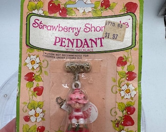 1980’s Strawberry Shortcake Necklace with Pendant.