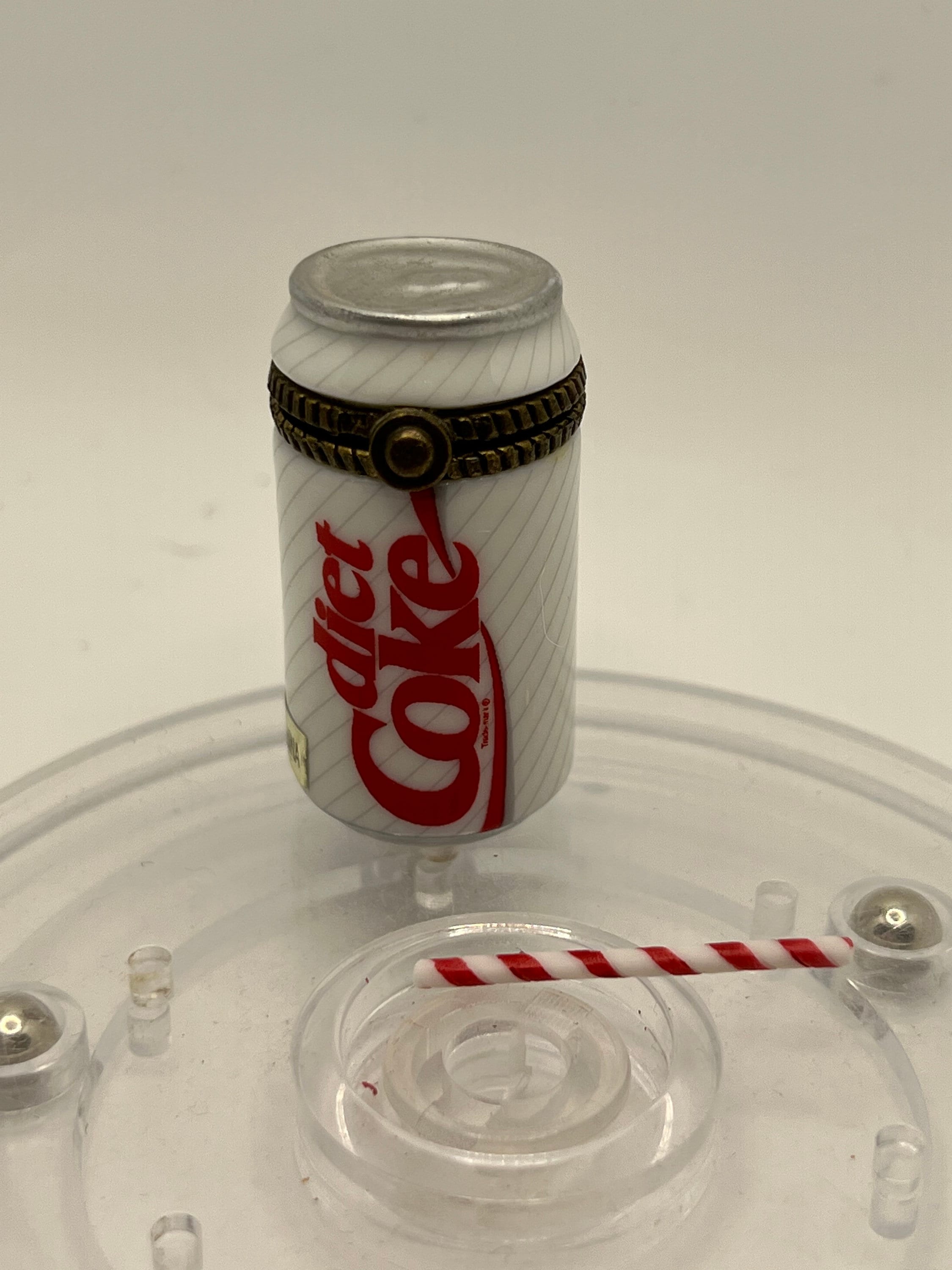 1999 Coca-cola Company Diet Coke PHB Porcelain Hinged Box With