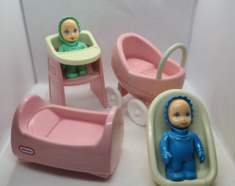 Vintage Little Tikes Dollhouse Baby Furniture! Baby Sold Separately! Sold Separately!