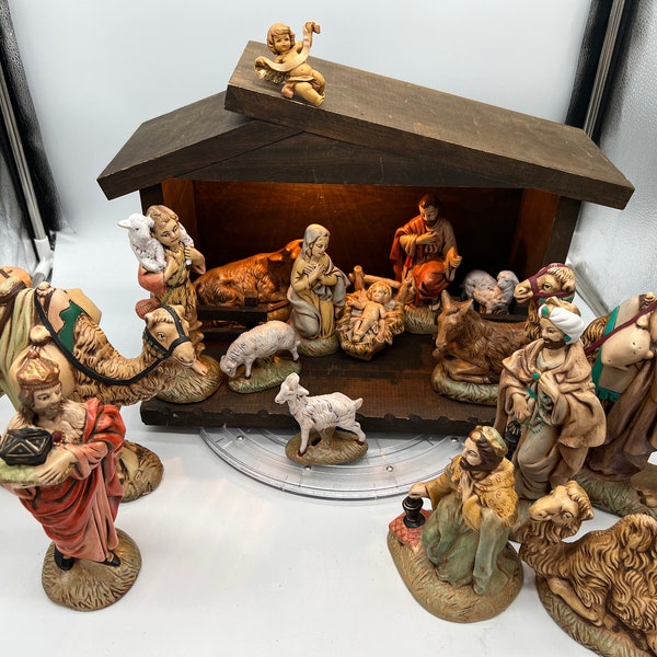 Ceramic Nativity Set Etsy