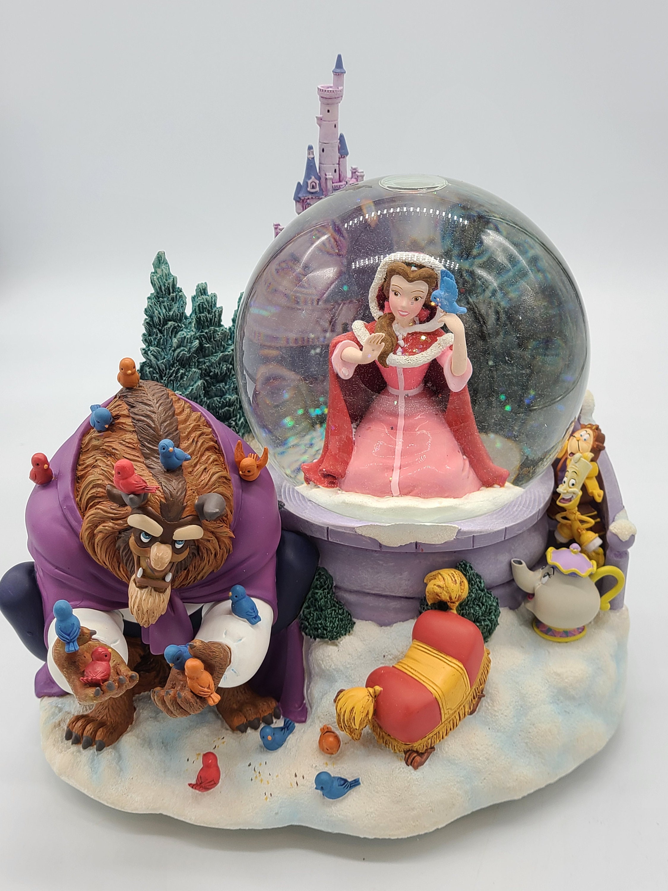 Disney Beauty and the Beast 10th Anniversary snow globe