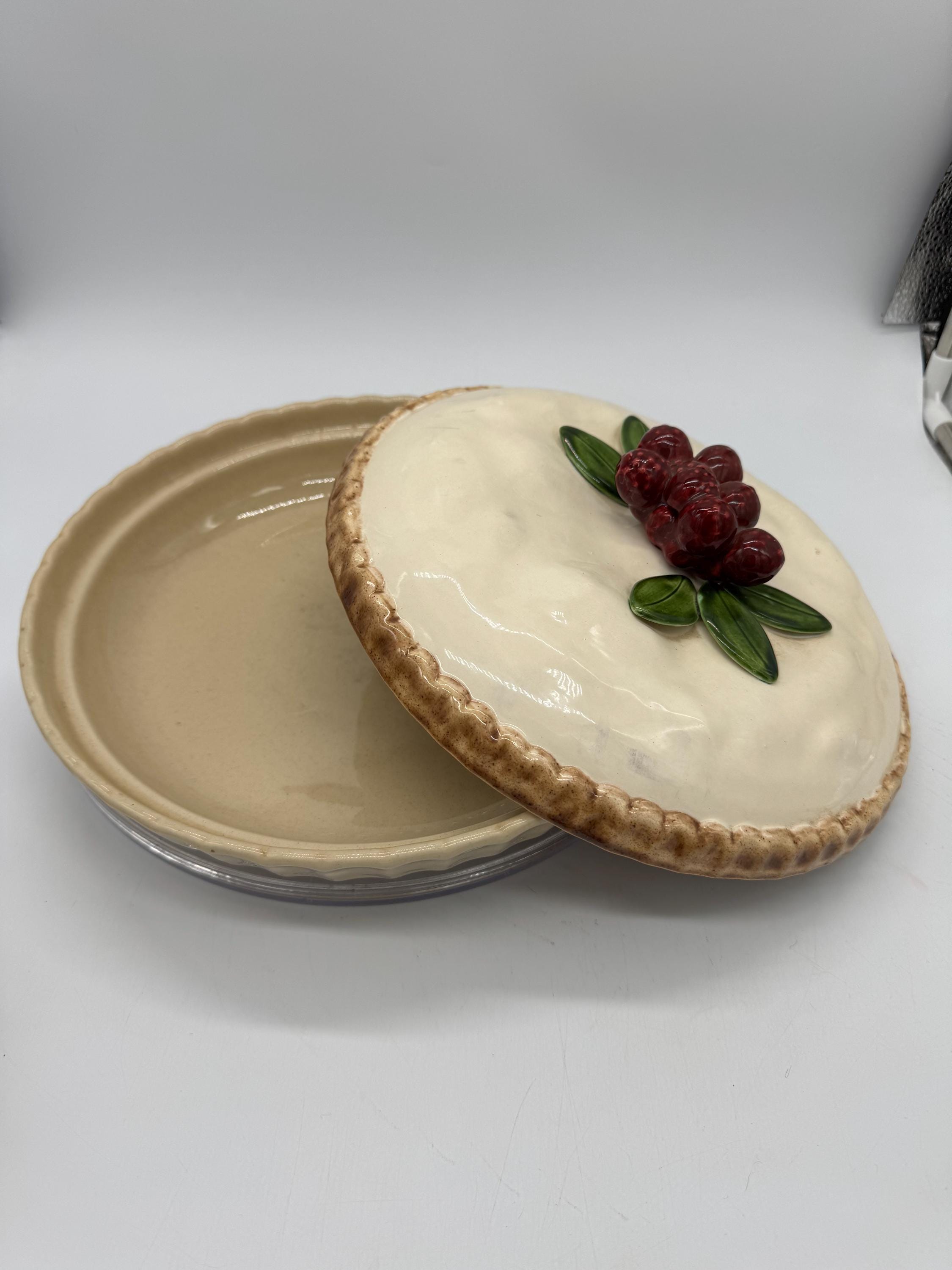 Ceramic Raspberry Vintage Ceramic Raspberry Cream Pie Holder!! - Etsy