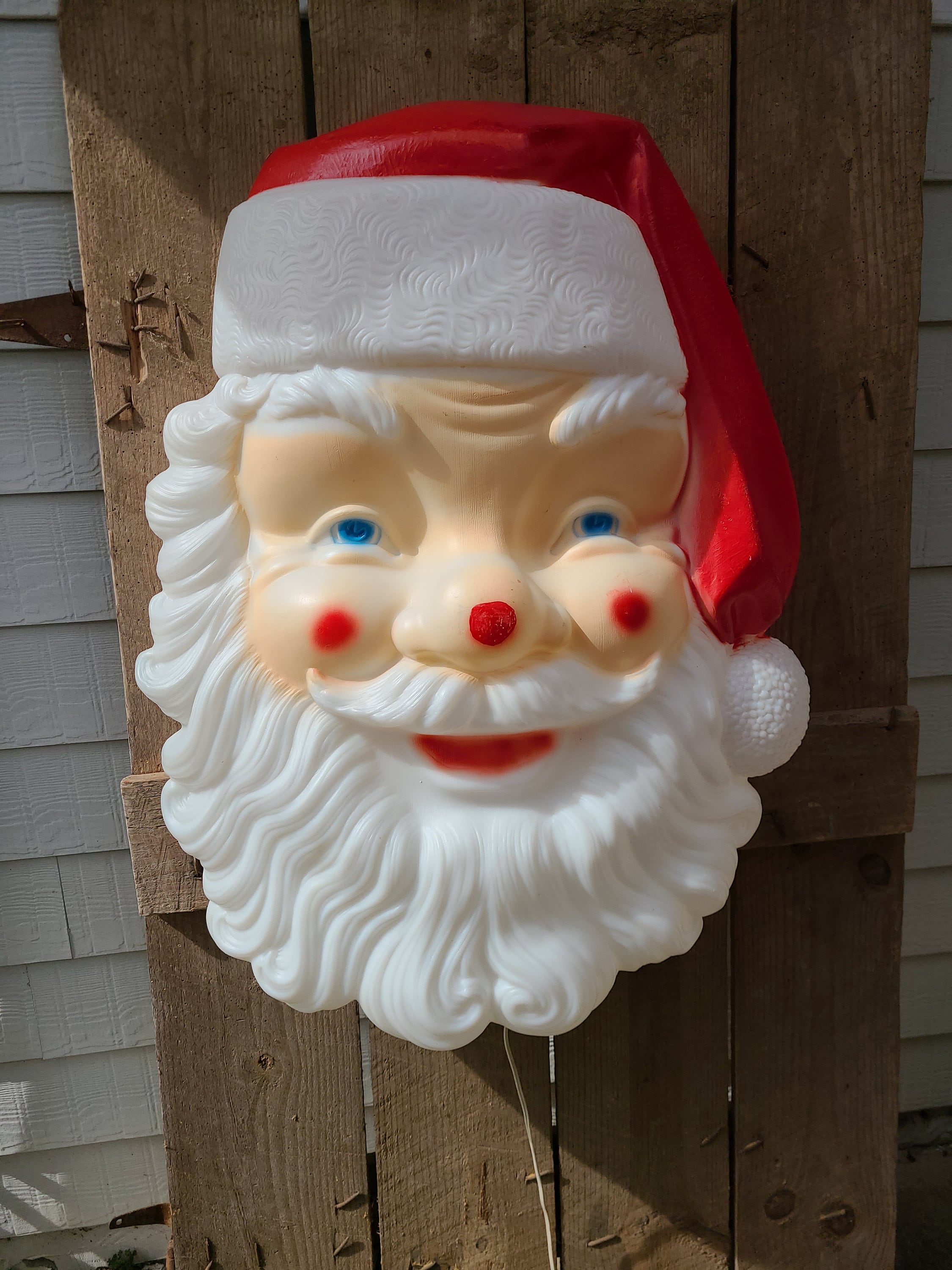 超特大 empire サンタ　フェイス　ライト　サンタクロース ヴィンテージ Huge Vintage Empire 32.5 Inch Tall Lighted Santa Head Blow Mold