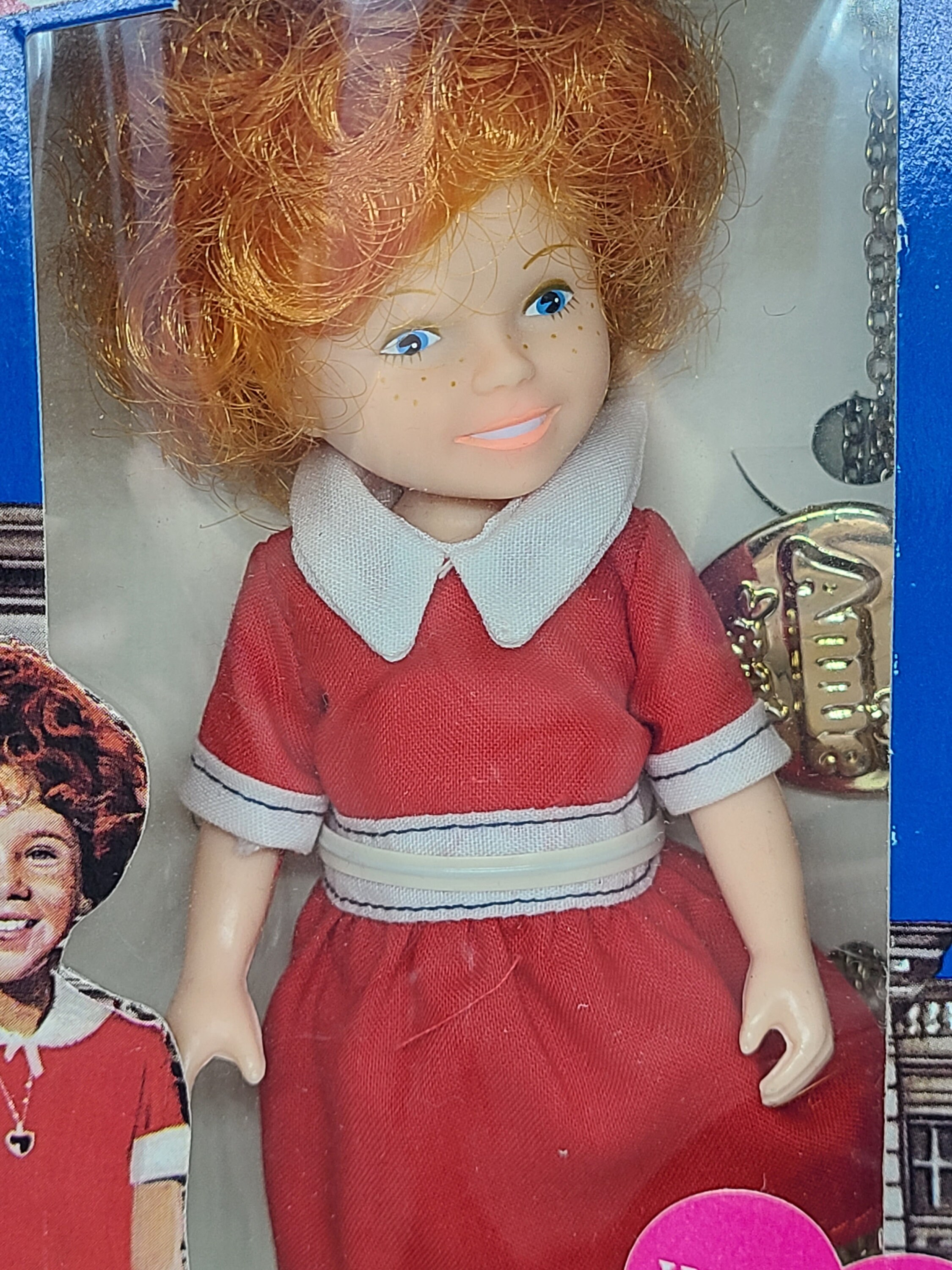 Vintage Orphan Annie Knickerbocker Doll With Locket and