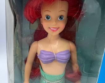 Small 90s Mermaid Doll Vintage Disney's Ariel The Little Mermaid