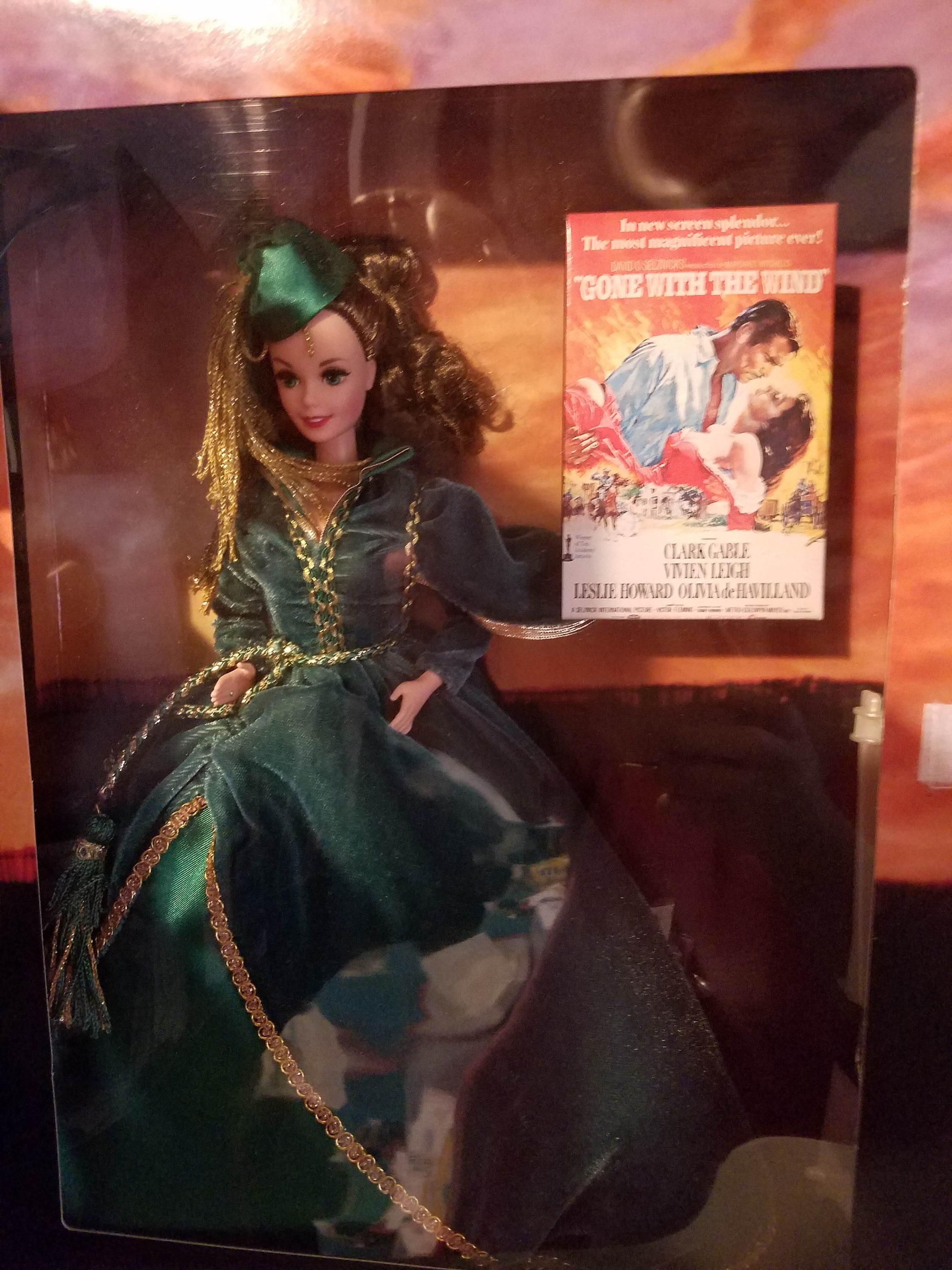 Vintage Gone With the Wind Barbie, Scarlet Green Curtain Dress - Etsy