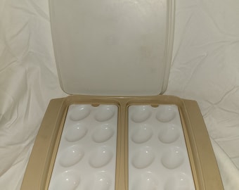 Vintage Tupperware Deviled Egg Keeper with Inserts
