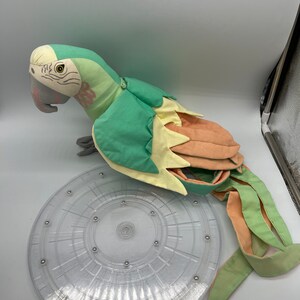 1996 Handmade Creations El Salvador Large Tropical Macaw Bird Plush with Gripping Feet.