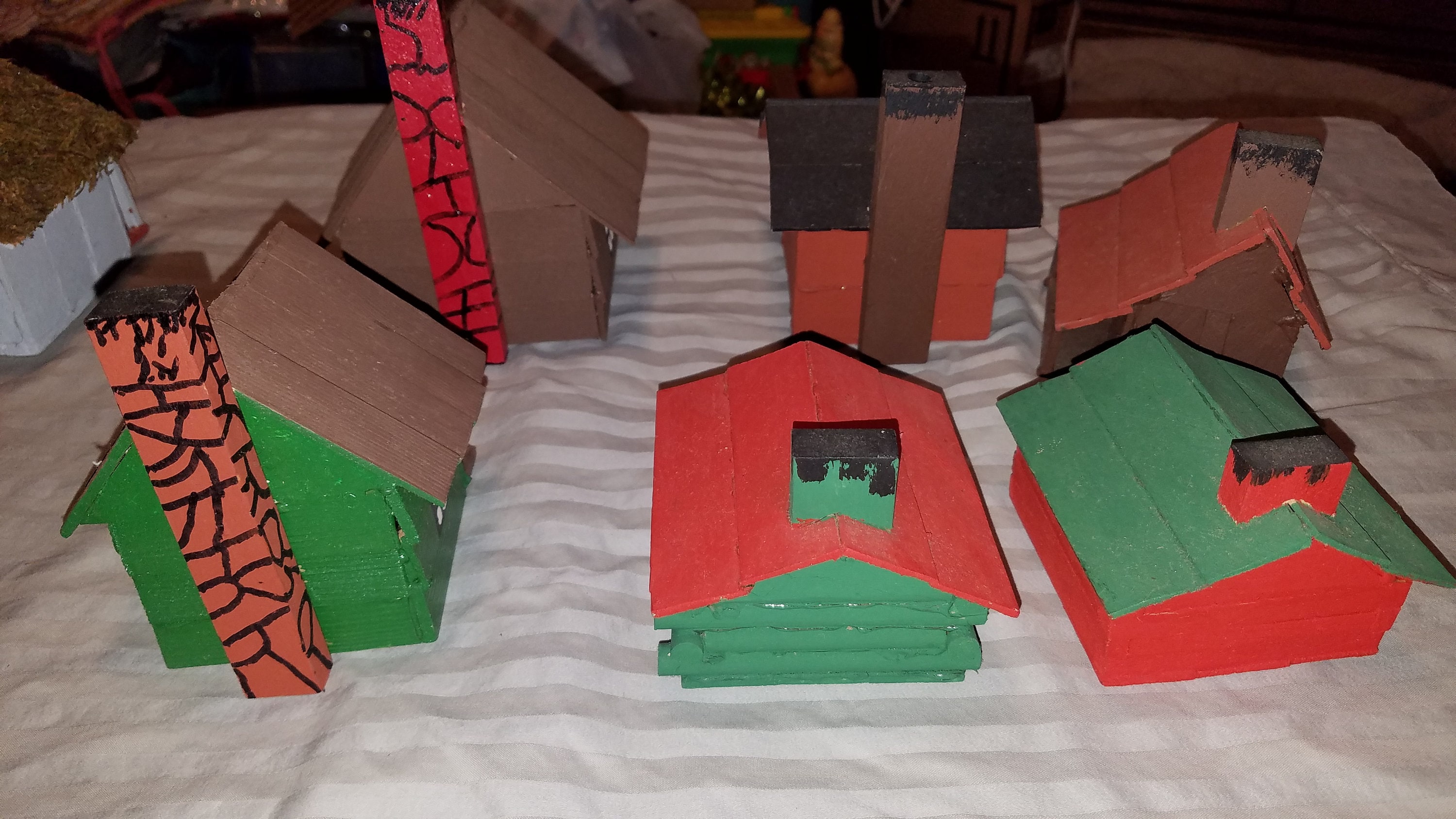 Vintage Model Train Houses Handmade and Handpainted. Vintage Etsy