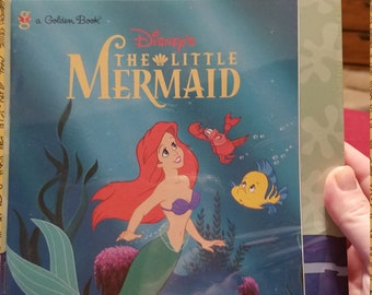 Vintage New Golden Books: Disney's The Little Mermaid Set of 5