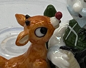 Vintage PHB Rudolph & Sam Snowman Porcelain Hinged Box - Etsy