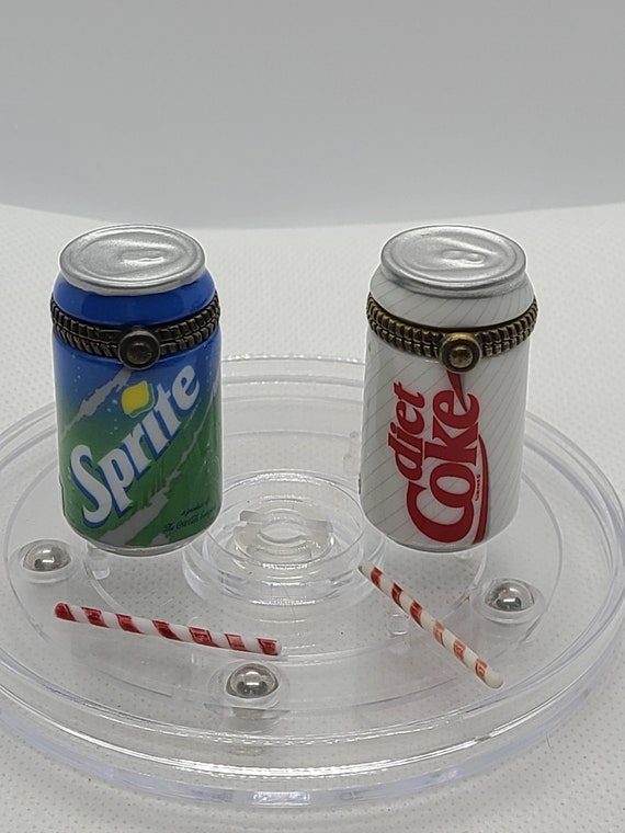 Sprite Can with Strawヒンジボックス Vintage 1999 Coca-cola Porcelain Hinged Trinket Box With Straw - Etsy