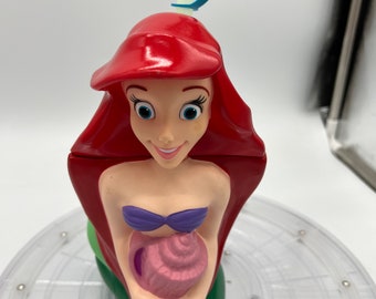 Vintage Disneys Den lilla sjöjungfrun 3D Ariel vattenflaska från 1990-talet! Helt ny!