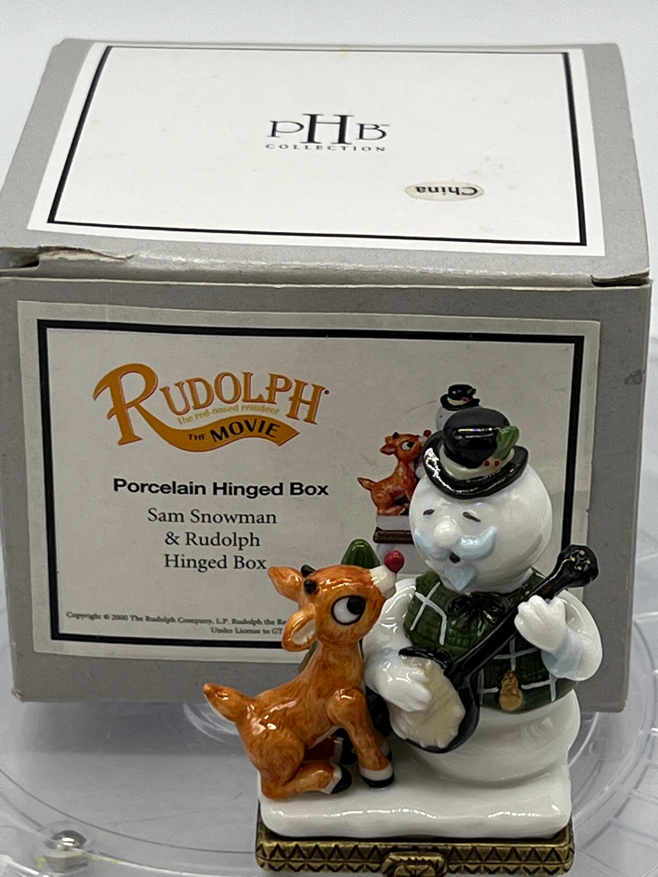 くまのプーさん ヒンジボックス 小物入 陶器 置物 美品冬仕様サンタスケート Vintage PHB Rudolph & Sam Snowman Porcelain Hinged Box - Etsy