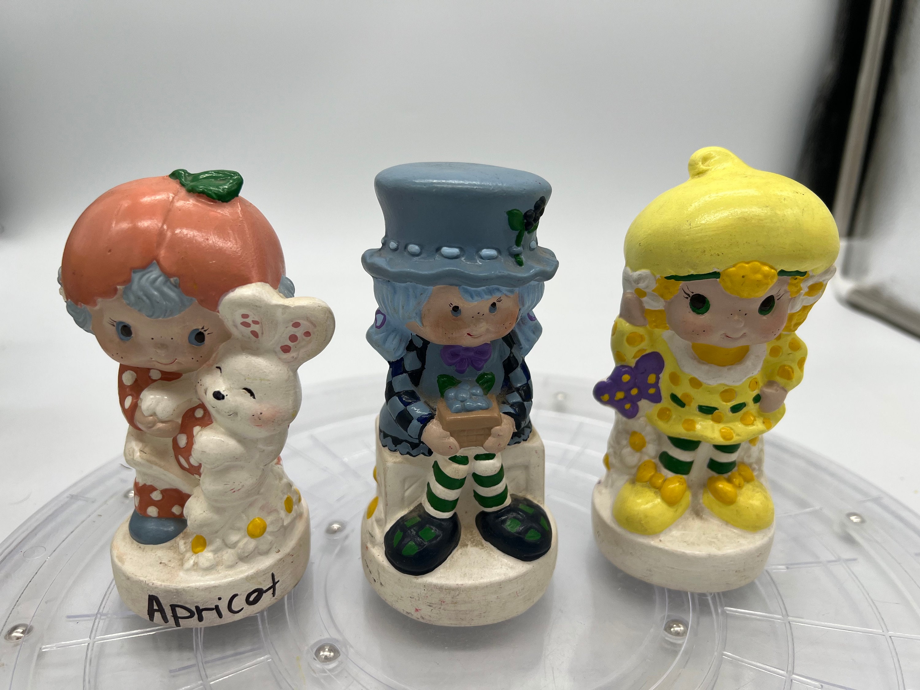 Vintage Strawberry Shortcake Ceramic Figurines: Hand Painted