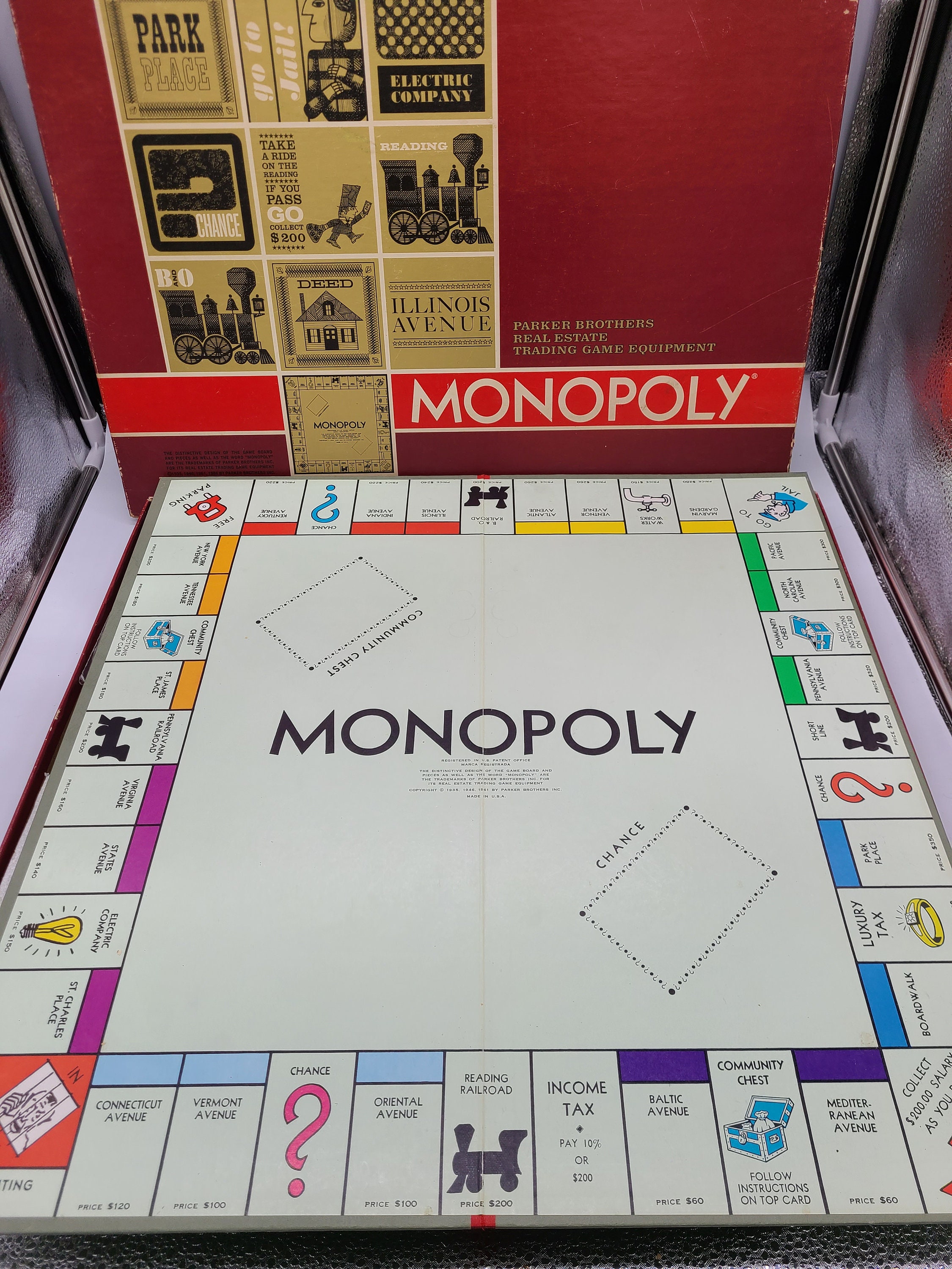 Gioco da tavolo Monopoli Red Box vintage del 1964. -  Italia