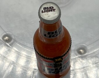 Bud Lite Beer Bottle Porcelain Trinket Box With Pretzel - PHB 2000