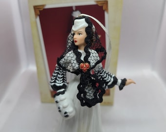 Vintage Hallmark Andenken Scarlett O'Hara Porzellan Andenken Weihnachtsschmuck
