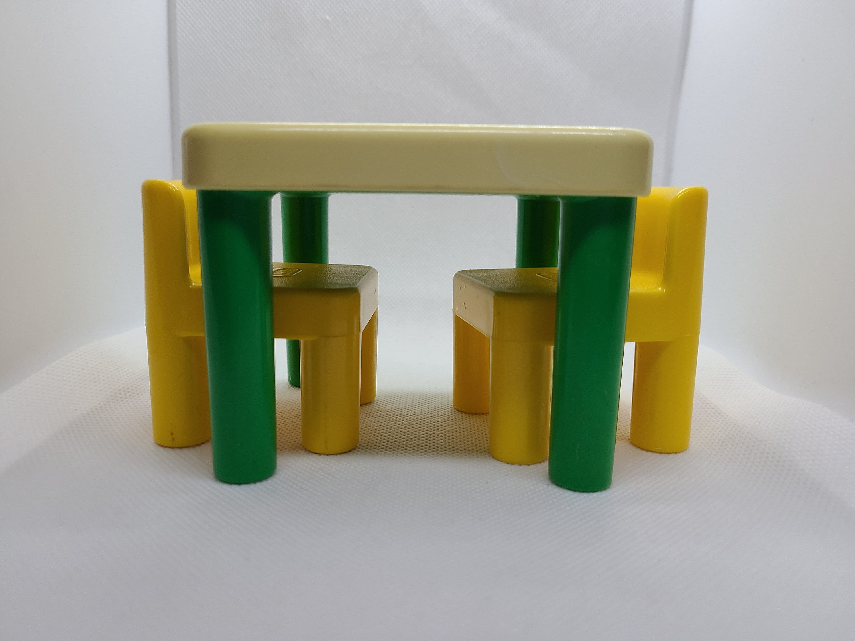 Vintage Little Tikes Classic Dollhouse Table and 2 Chairs. DOLL NOT INCLUDED Etsy