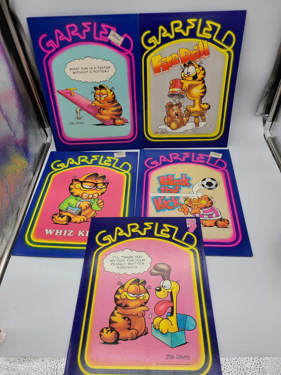 Vintage Garfield 1978 Portfolio Mead School Folders. Sold