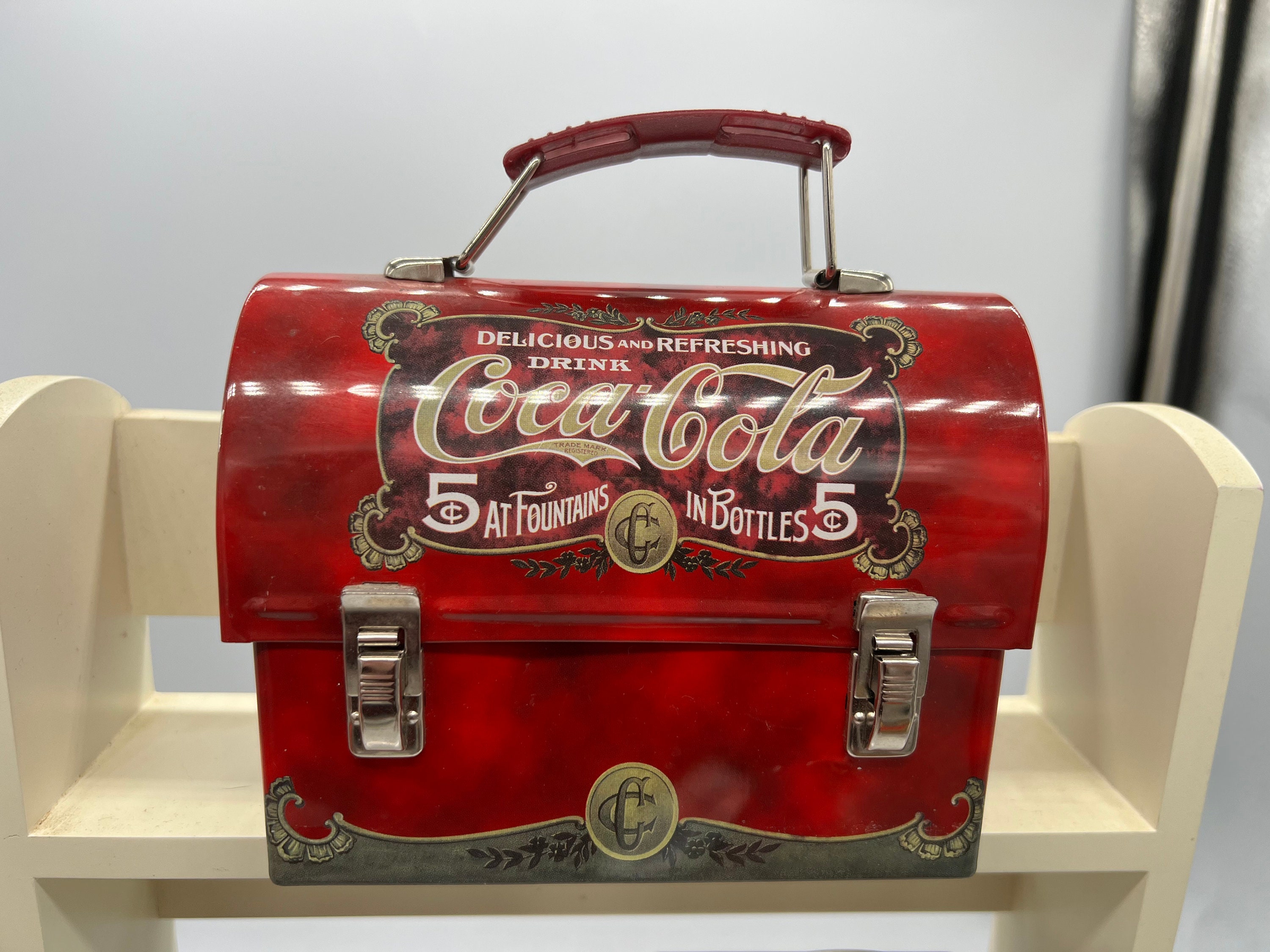 Coca-cola Miniature Metal Lunch Box: Santa Christmas Ornament - Etsy