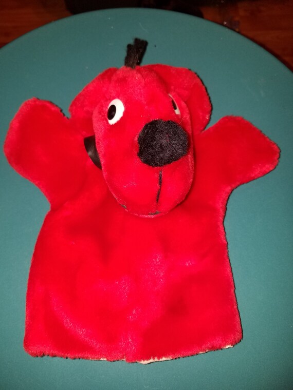 Vintage Clifford Le Gros Chien Rouge Marionnette Marionnettes Dessin Animé Pour Enfant