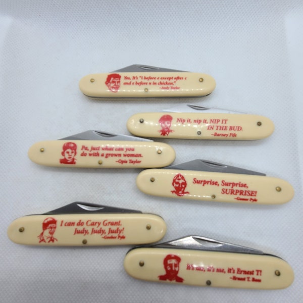 Vintage Andy Griffith Show Pocket Knives by Frost. Sold Separately!