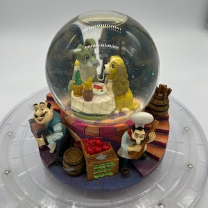 Vintage Disney Lady and the Tramp Musical Snowglobe.