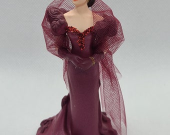 Vintage 1997 Scarlett O'Hara Hallmark Andenken vom Wind Weihnachtsverzierung.