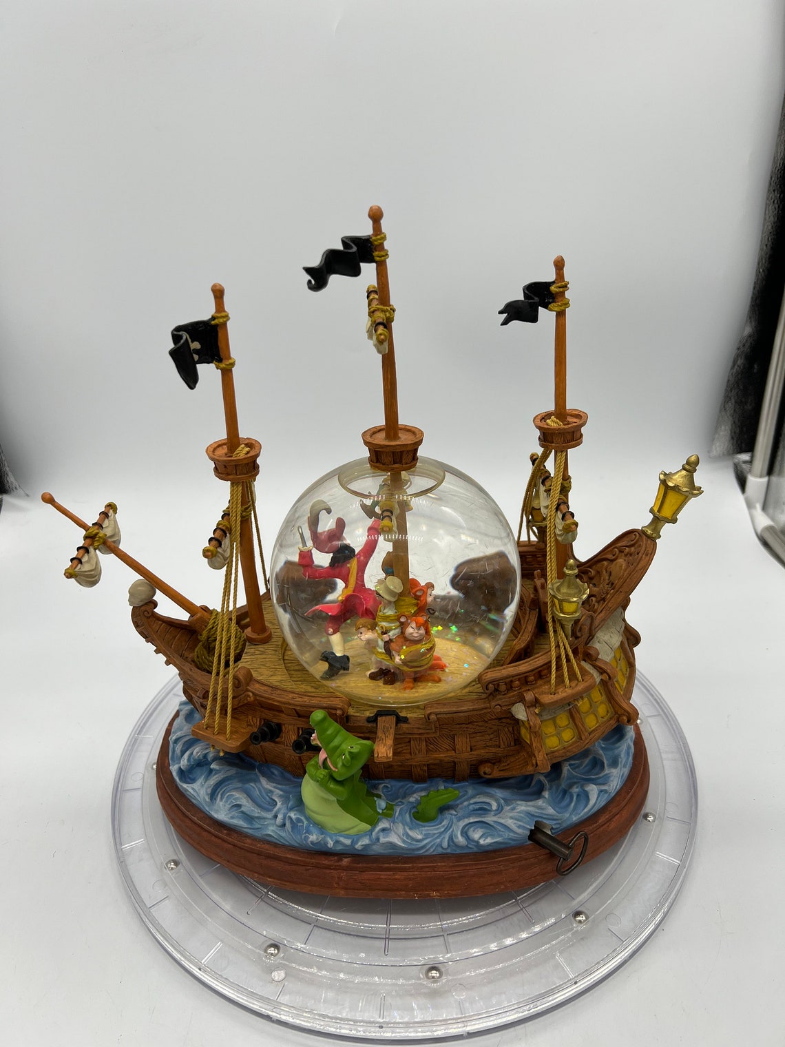 1990s Disneys Peter Pan Pirate Ship Snow-globe & Music Box - Etsy
