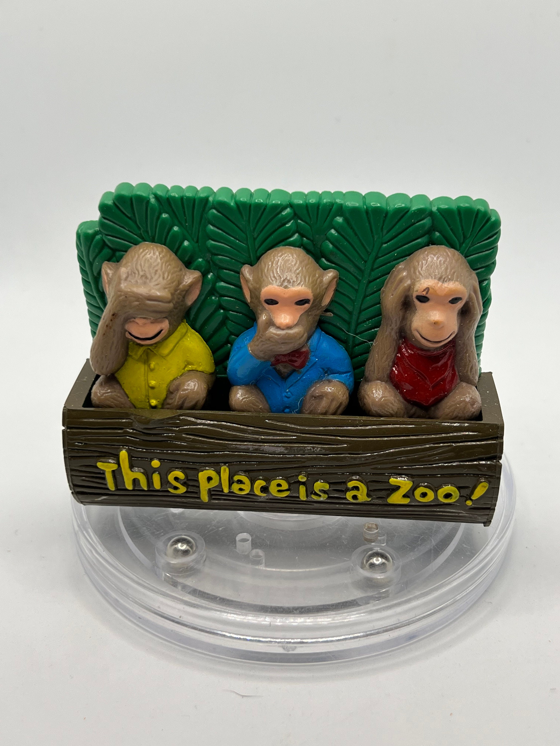 Vintage Giftco 3D This Place is a Zoo Monkey Refrigerator Magnet