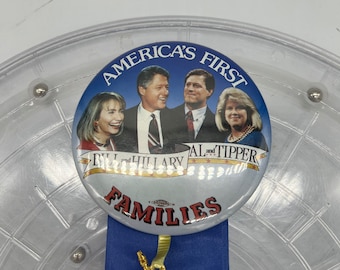 Bill Clinton Inauguration Pin & Ribbon: 1993 Political Memorabilia