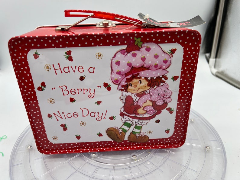 Vintage Strawberry Shortcake Metal Lunch Box New still wrapped in plastic! image 1